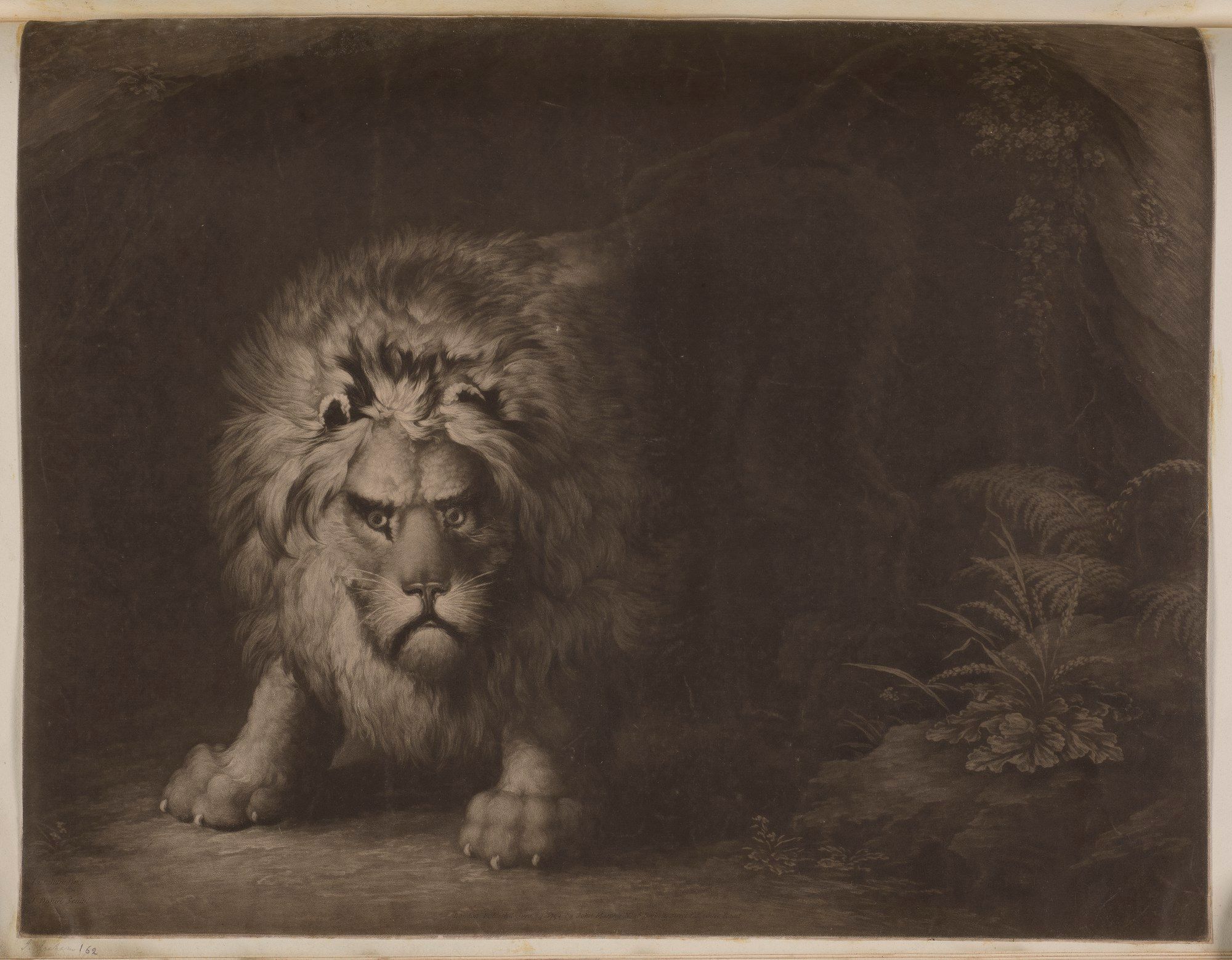 Lion coming out of a cave | Works of Art | RA Collection | Royal